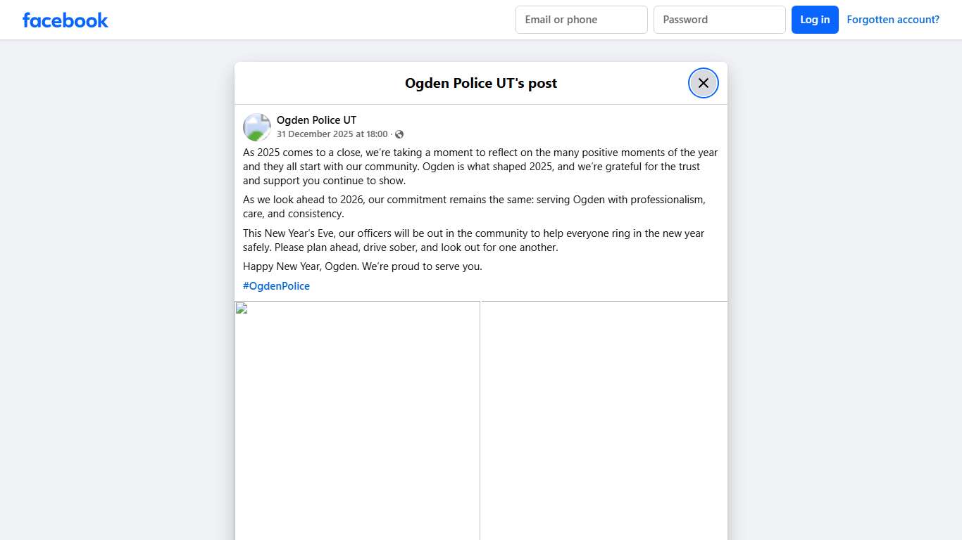 Ogden Police UT - As 2025 comes to a close, we’re taking a... | Facebook